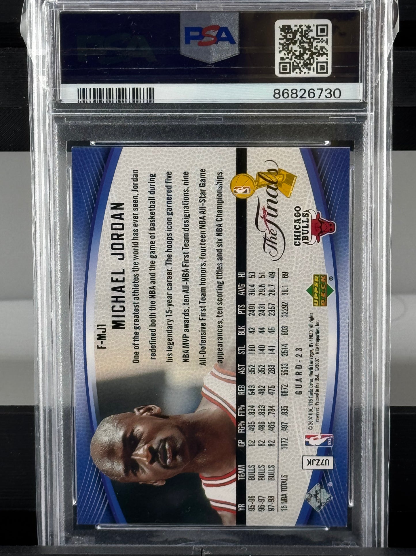 2007 Upper Deck Finals #FMJ1 Michael Jordan PSA 8