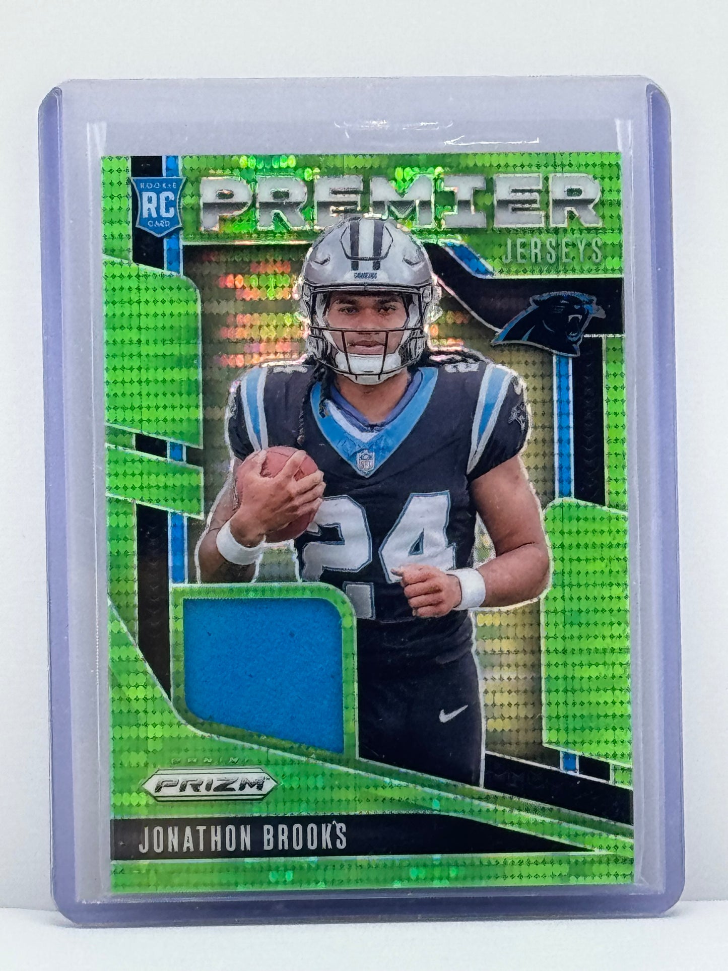 2024 Prizm #PJ-JBS Jonathan Brooks Premier Jerseys Neon Green Pulsar