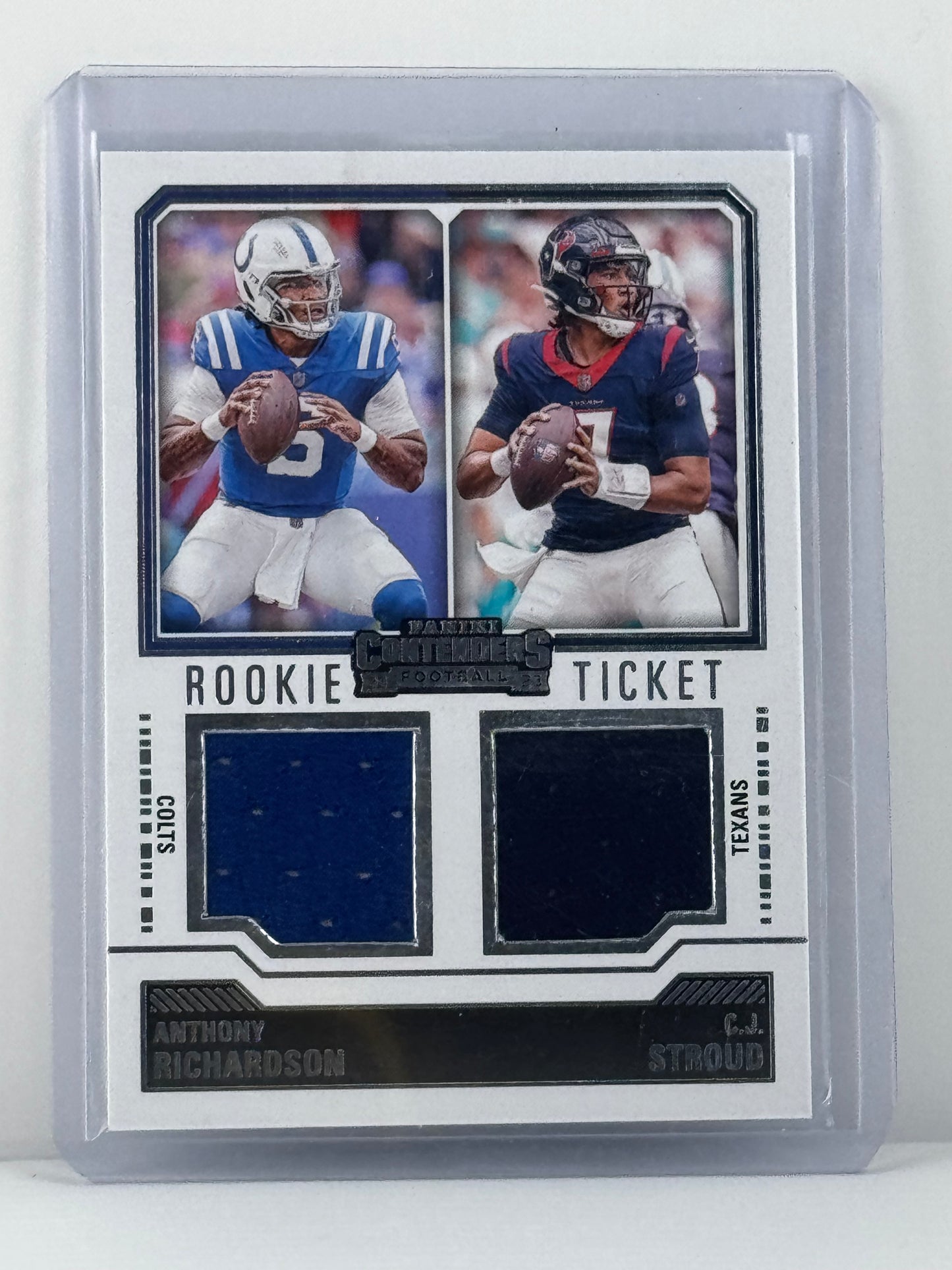 2023 Panini Contenders #DS-4 Anthony Richardson CJ Stroud Patch Rookie Ticket