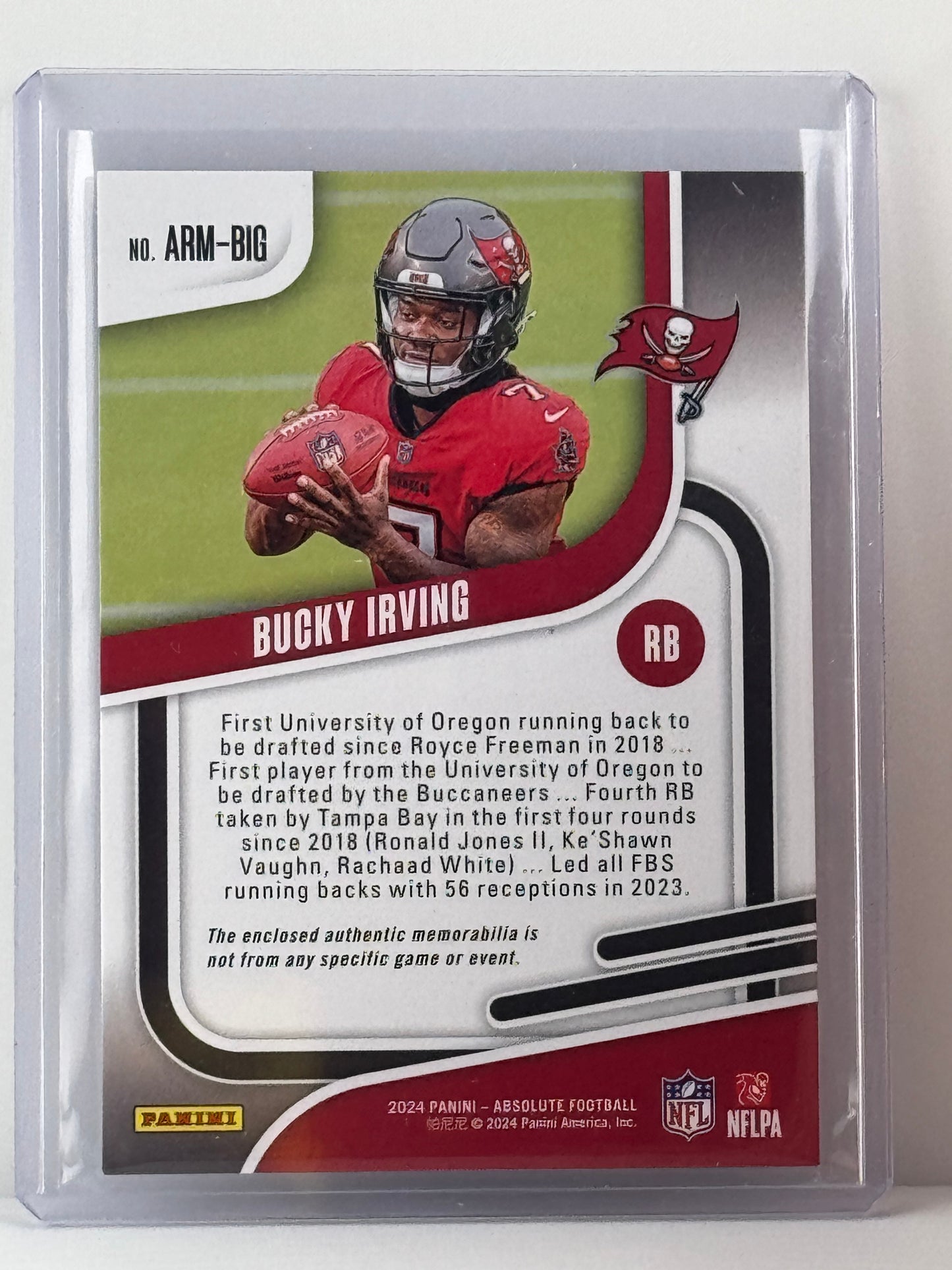 2024 Absolute #ARM-BIG Bucky Irving Rookie Materials RC