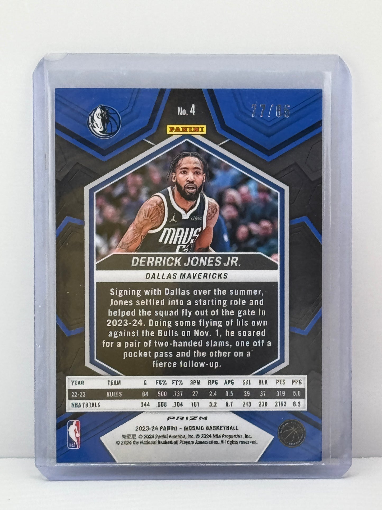 2023-24 Mosaic #4 Derrick Jones Jr. Blue Disco No Huddle 77/85