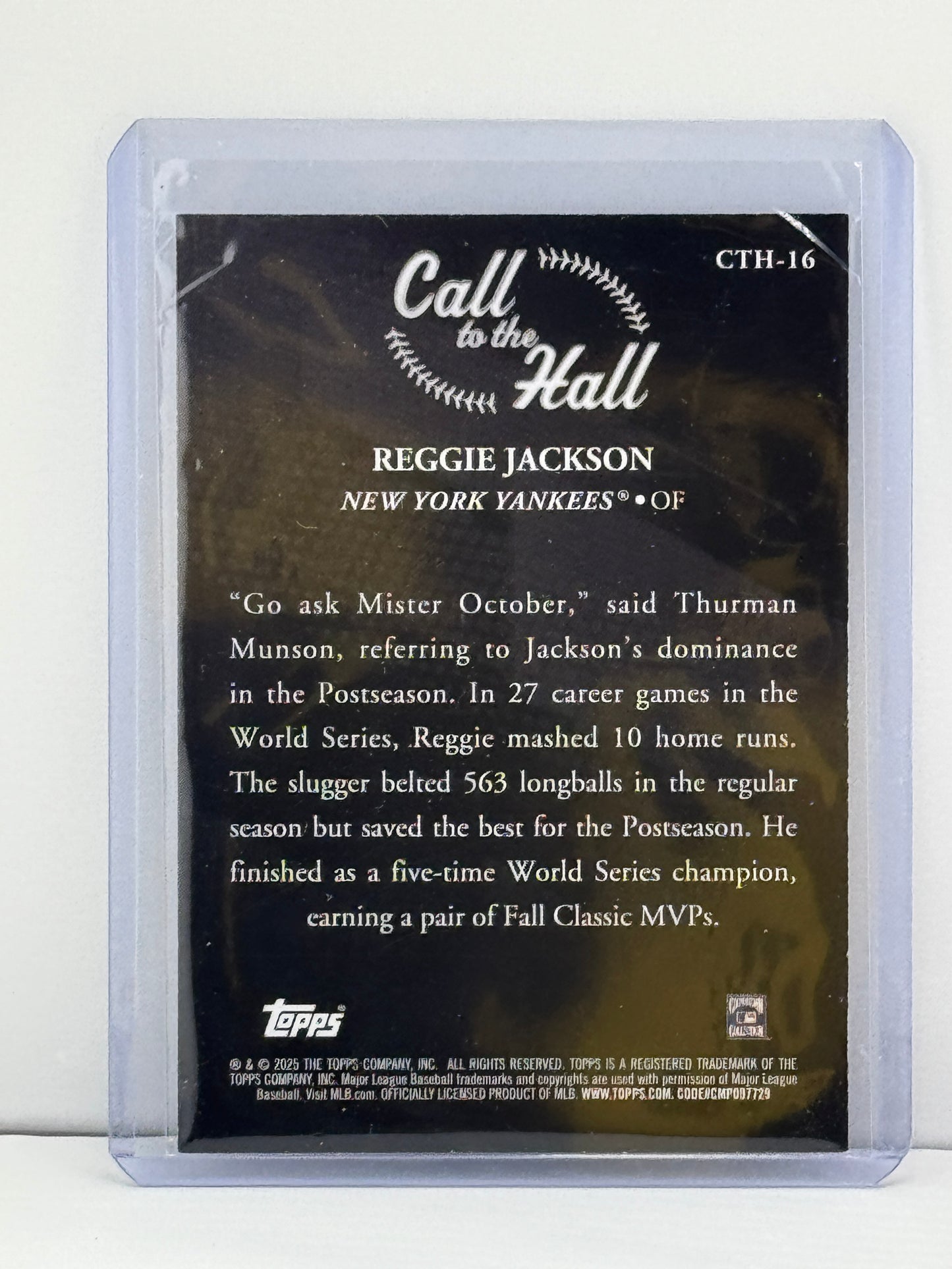 2025 Topps #CTH-16 Reggie Jackson Call to the Hall