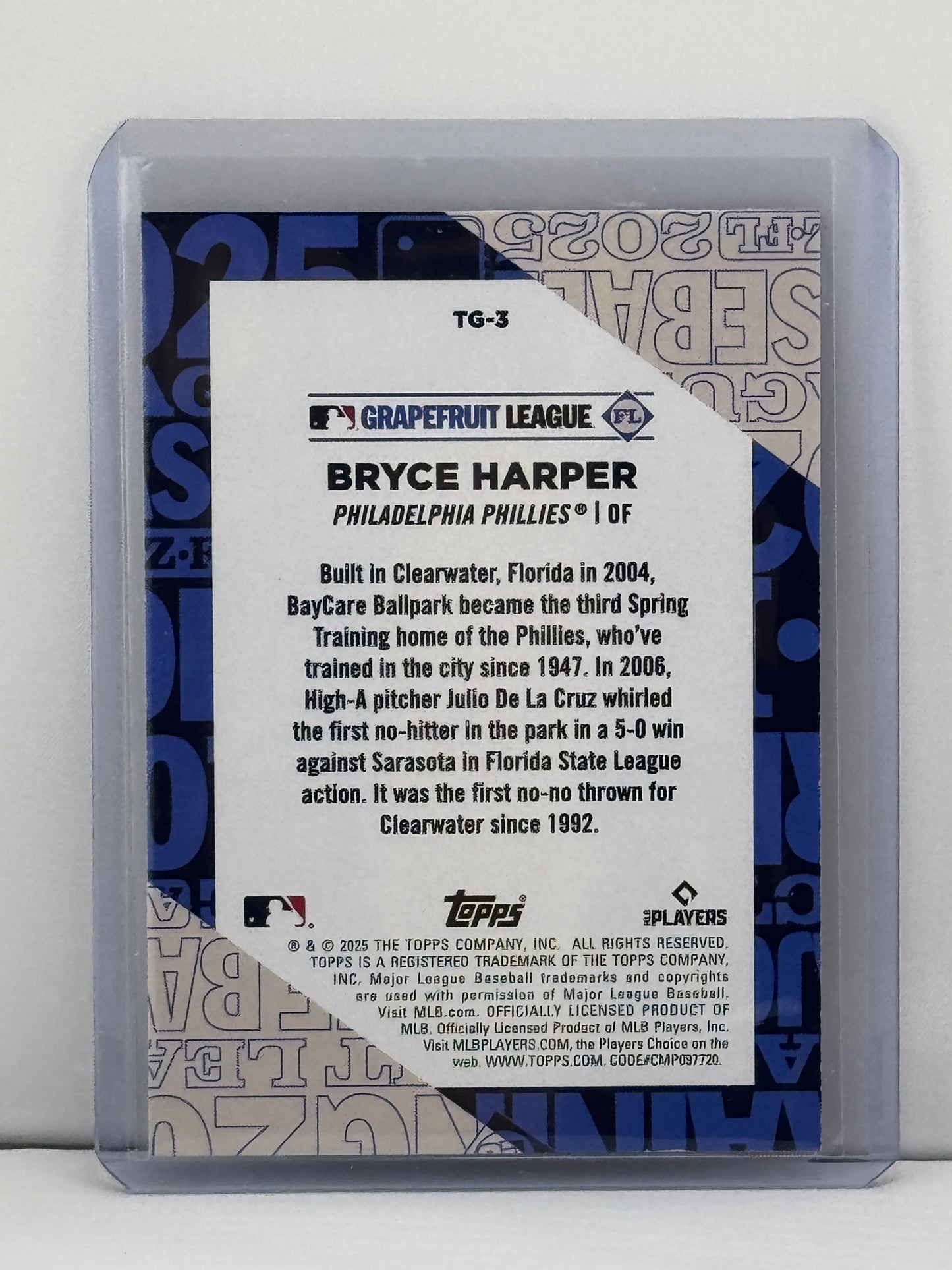 2025 Topps #TG-3 Bryce Harper Grapefruit League