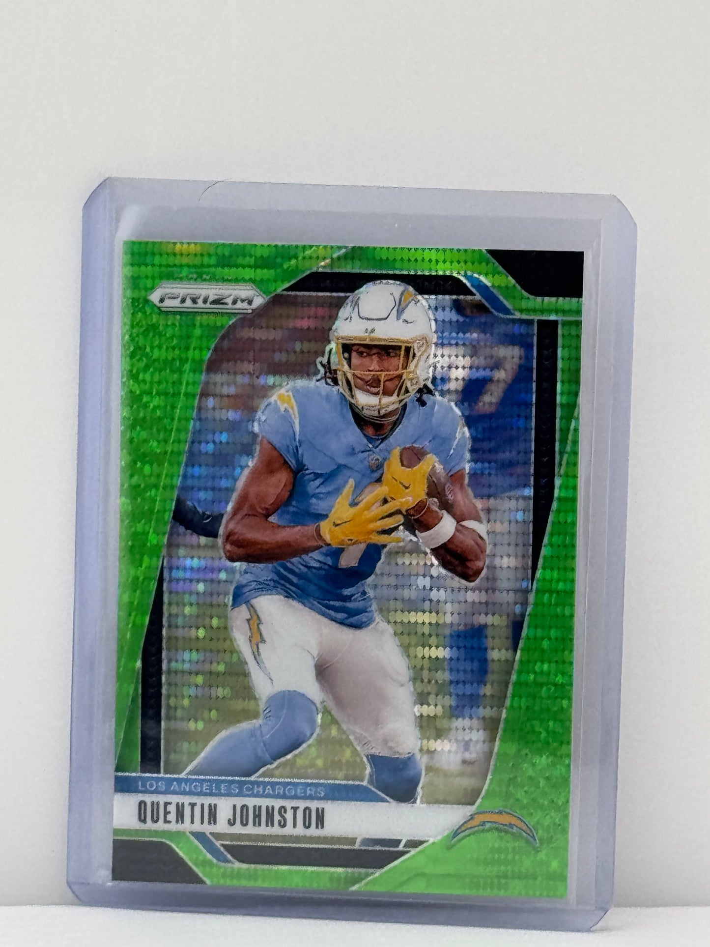 2024 Prizm #160 Quentin Johnston Neon Green Pulsar Prizm