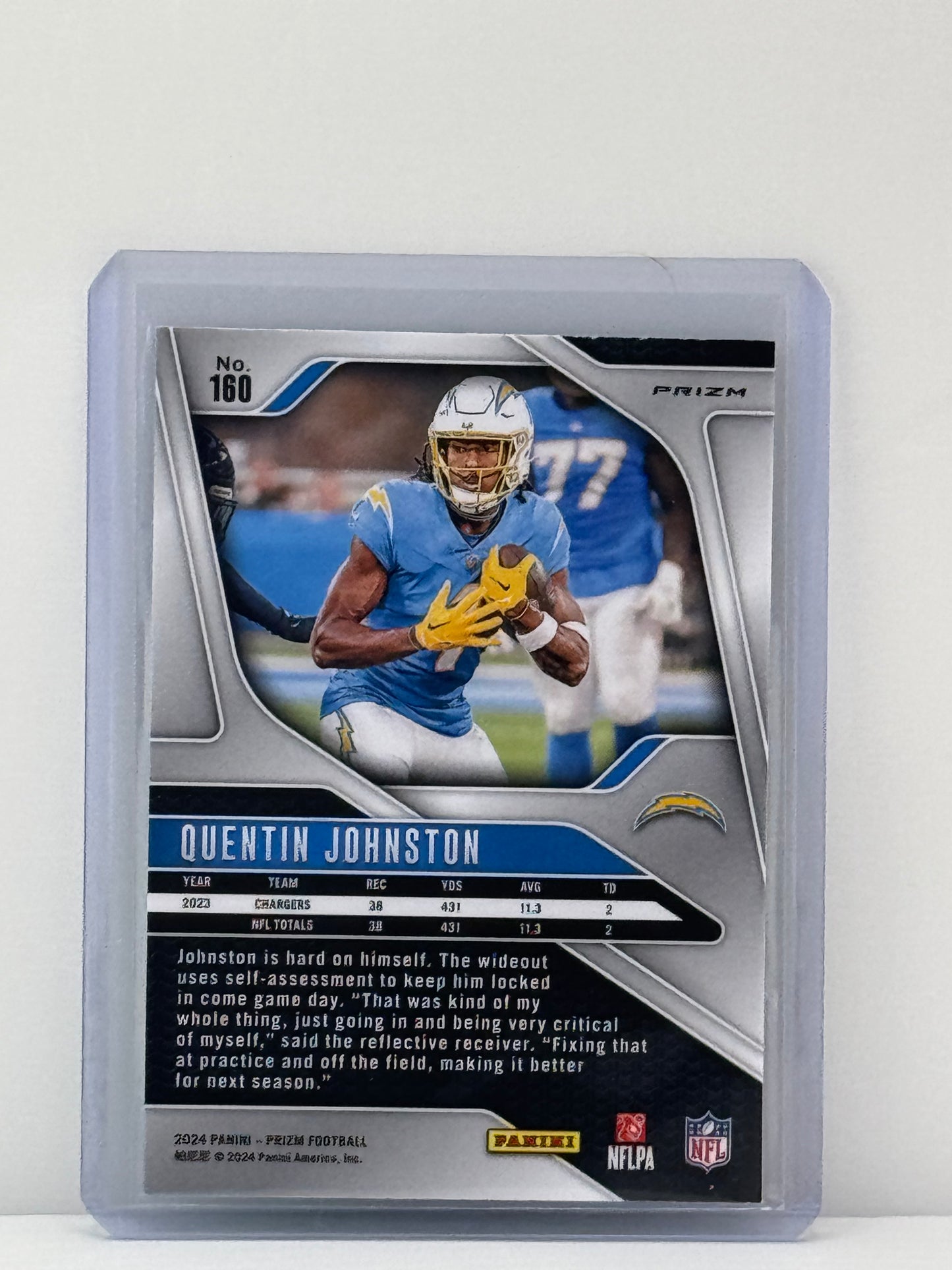 2024 Prizm #160 Quentin Johnston Neon Green Pulsar Prizm