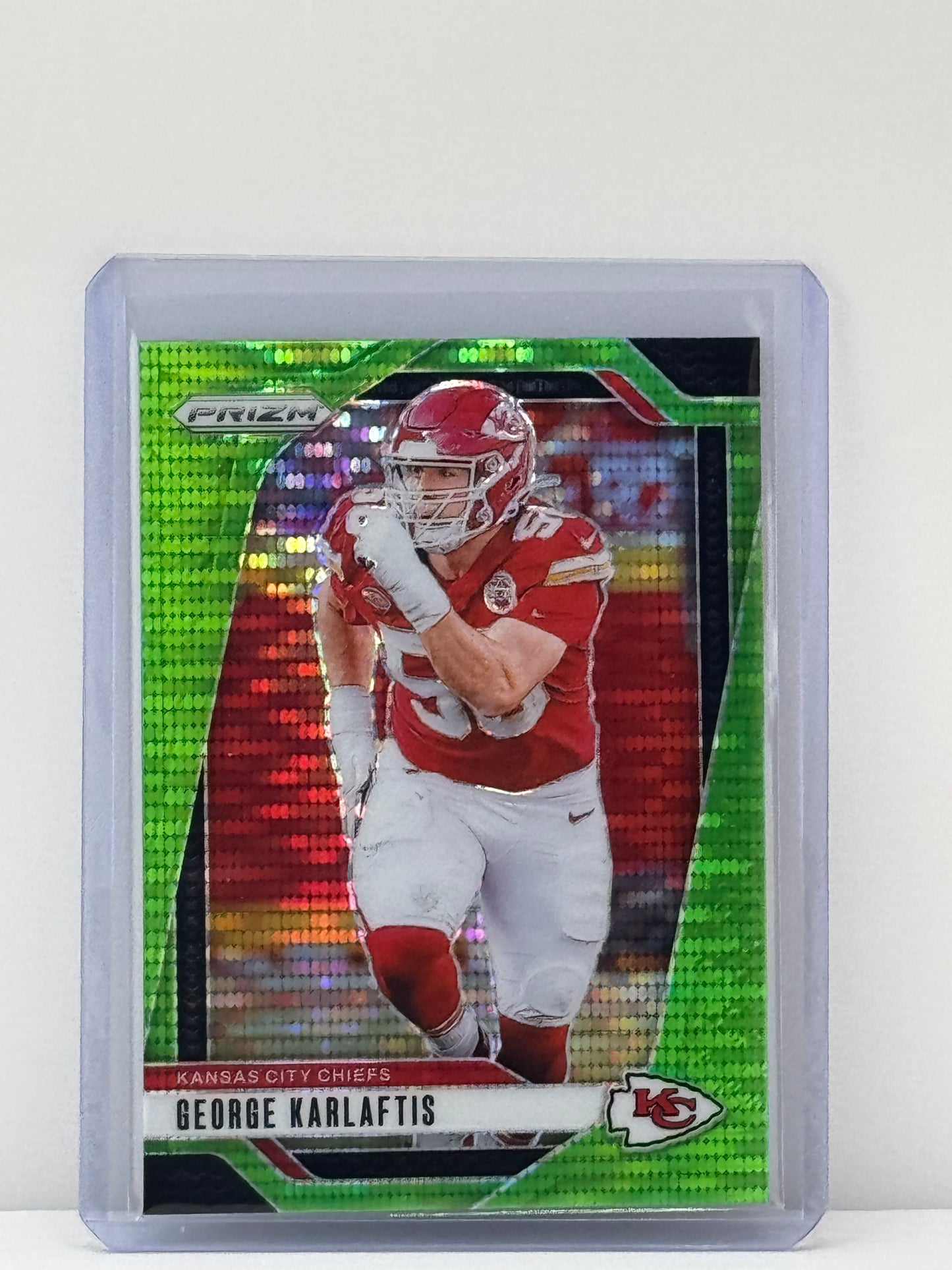 2024 Prizm #142 George Karlaftis Neon Green Pulsar Prizm