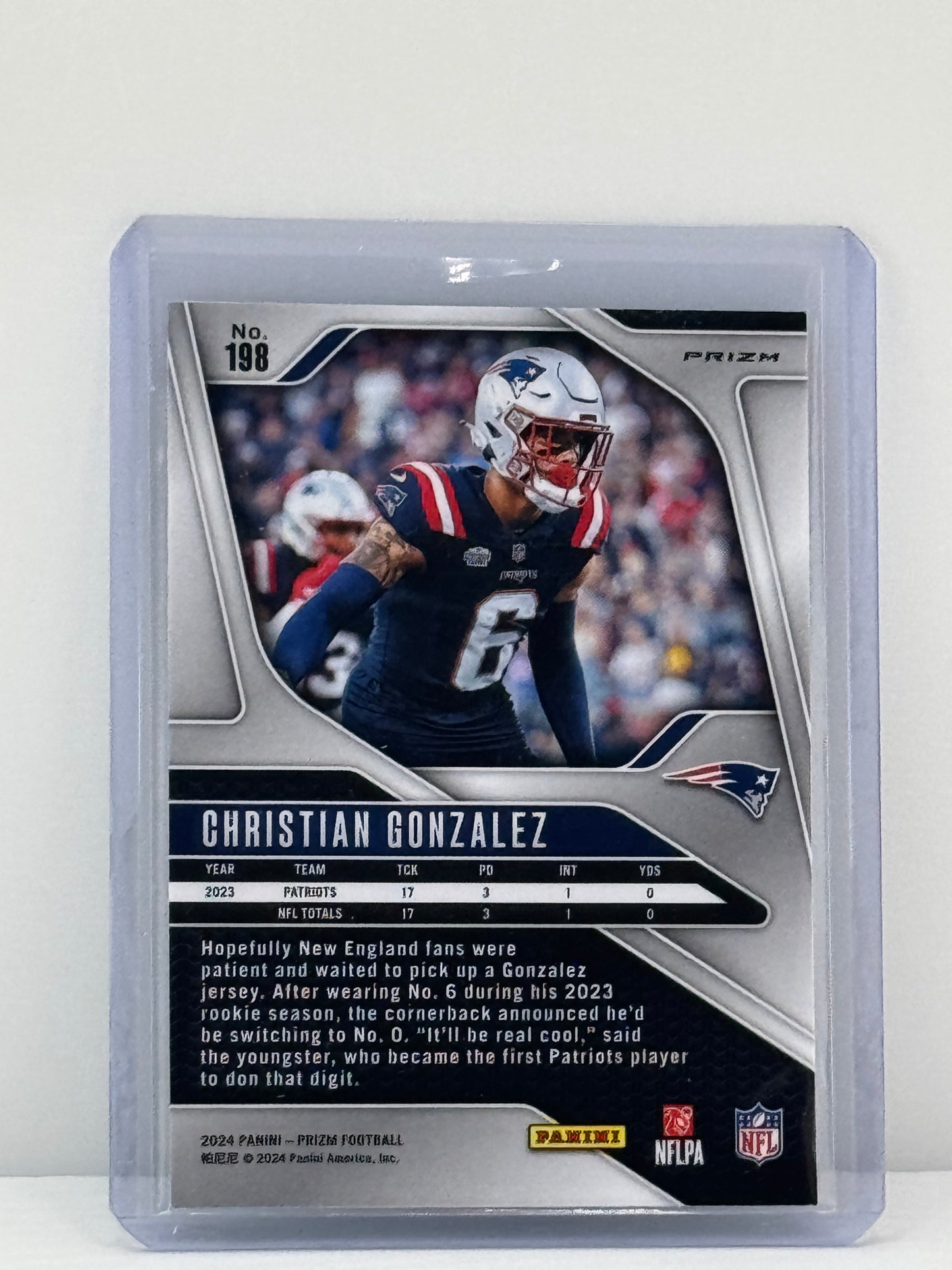 2024 Prizm #198 Christian Gonzalez Green Wave Prizm