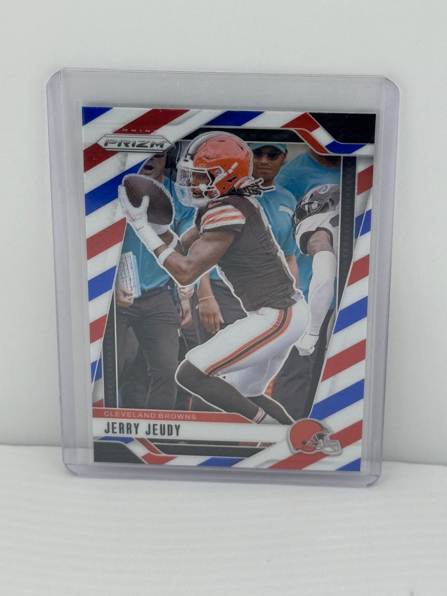 2024 Panini Prizm #67 Jerry Jeudy Red White Blue Cleveland Browns