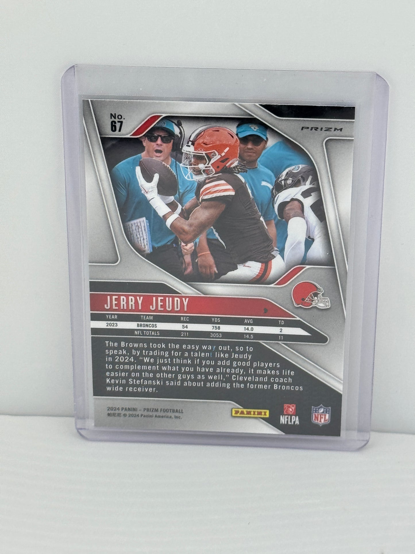 2024 Panini Prizm #67 Jerry Jeudy Red White Blue Cleveland Browns
