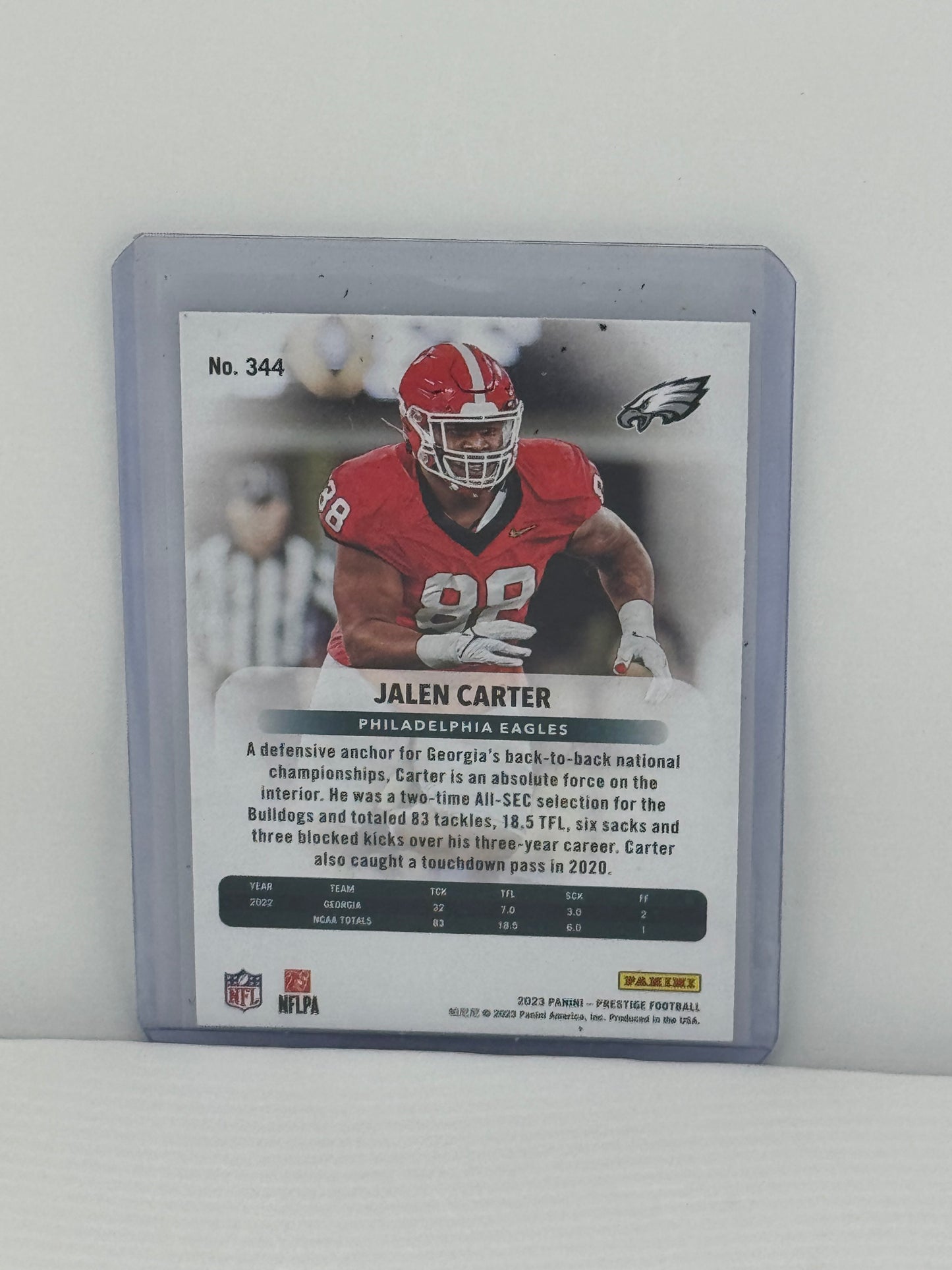 2023 Panini Prestige #344 Jalen Carter Xtras Points Hyper RC Philadelphia Eagles