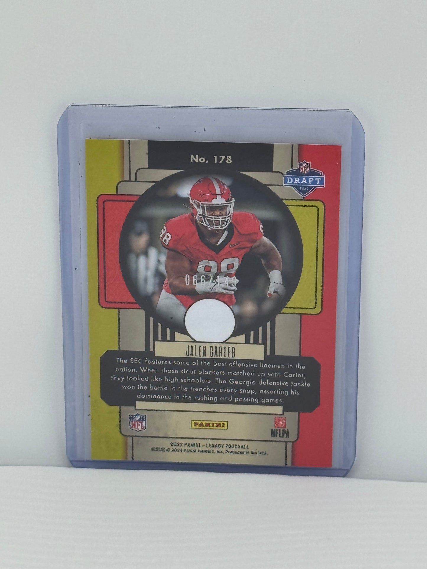 2023 Panini Legacy #178 Jalen Carter Red 66/149 RC Philadelphia Eagles