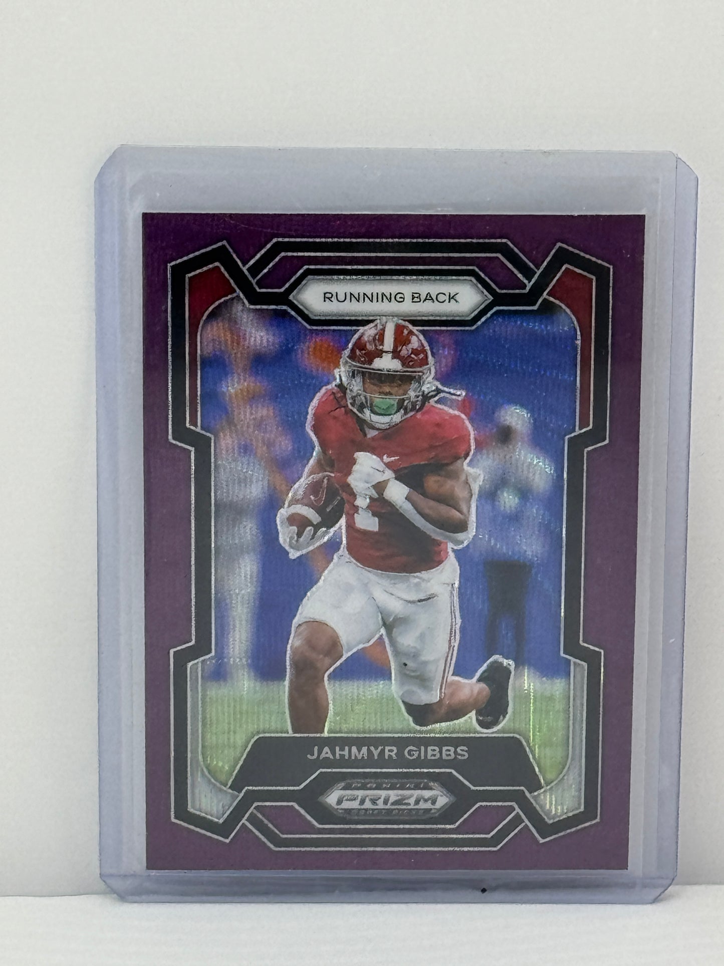 2024 Panini Prizm Draft Picks #44 Jahmyr Gibbs Purple Wave Prizm Detroit Lions