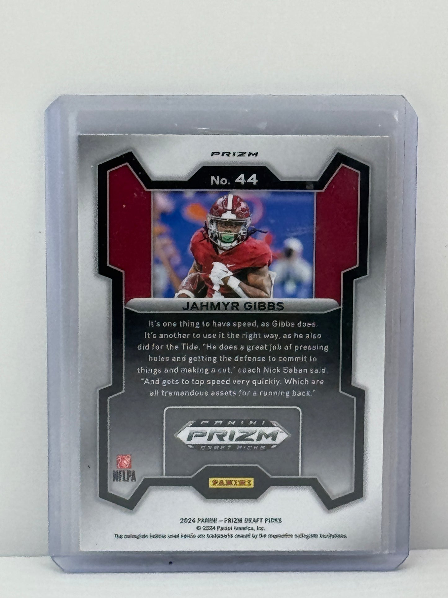 2024 Panini Prizm Draft Picks #44 Jahmyr Gibbs Purple Wave Prizm Detroit Lions