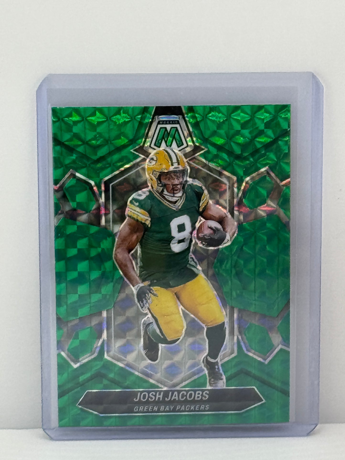 2024 Prizm #102 Josh Jacobs Pulsar Prizm verde neón