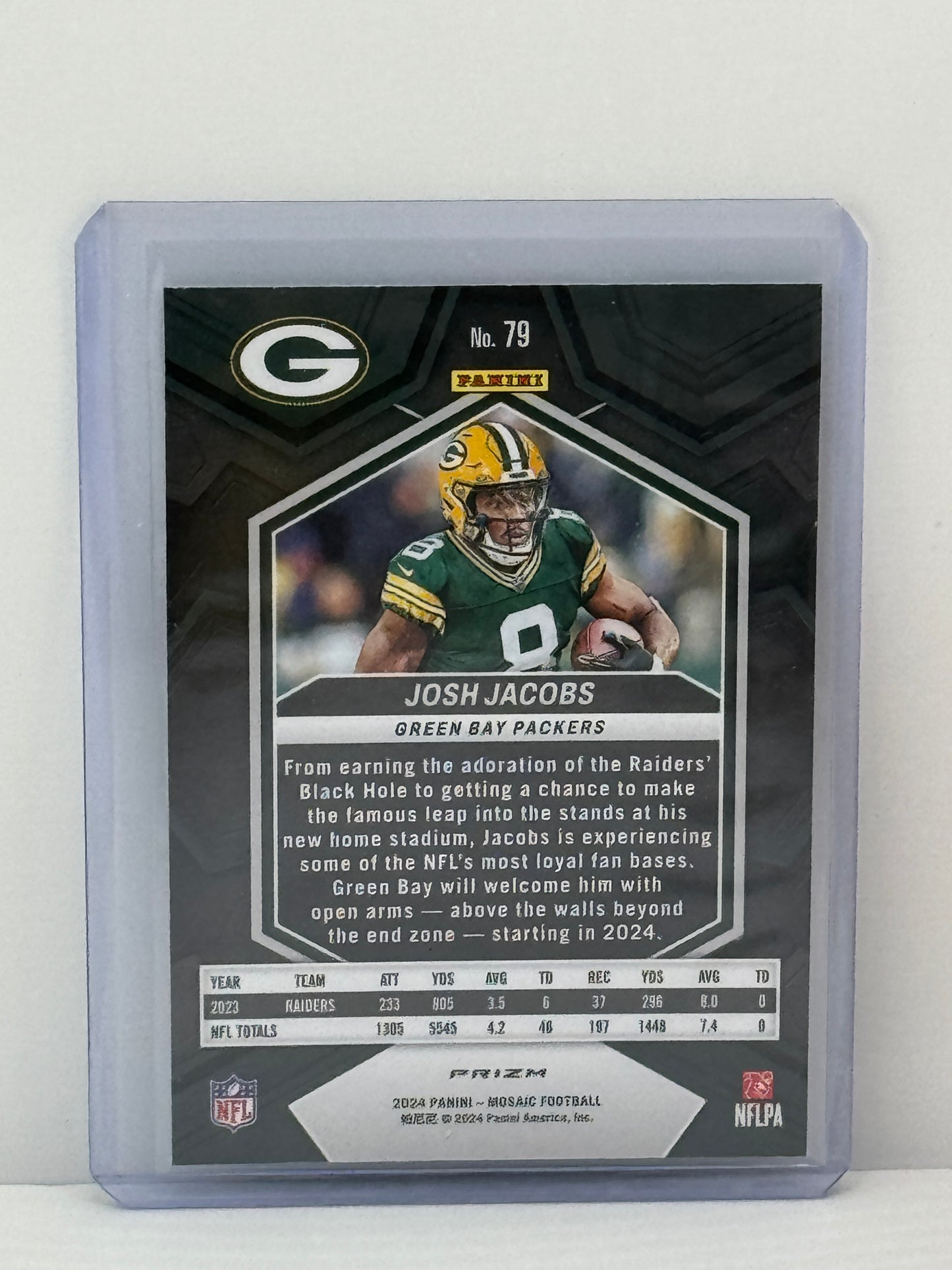 2024 Prizm #102 Josh Jacobs Pulsar Prizm verde neón