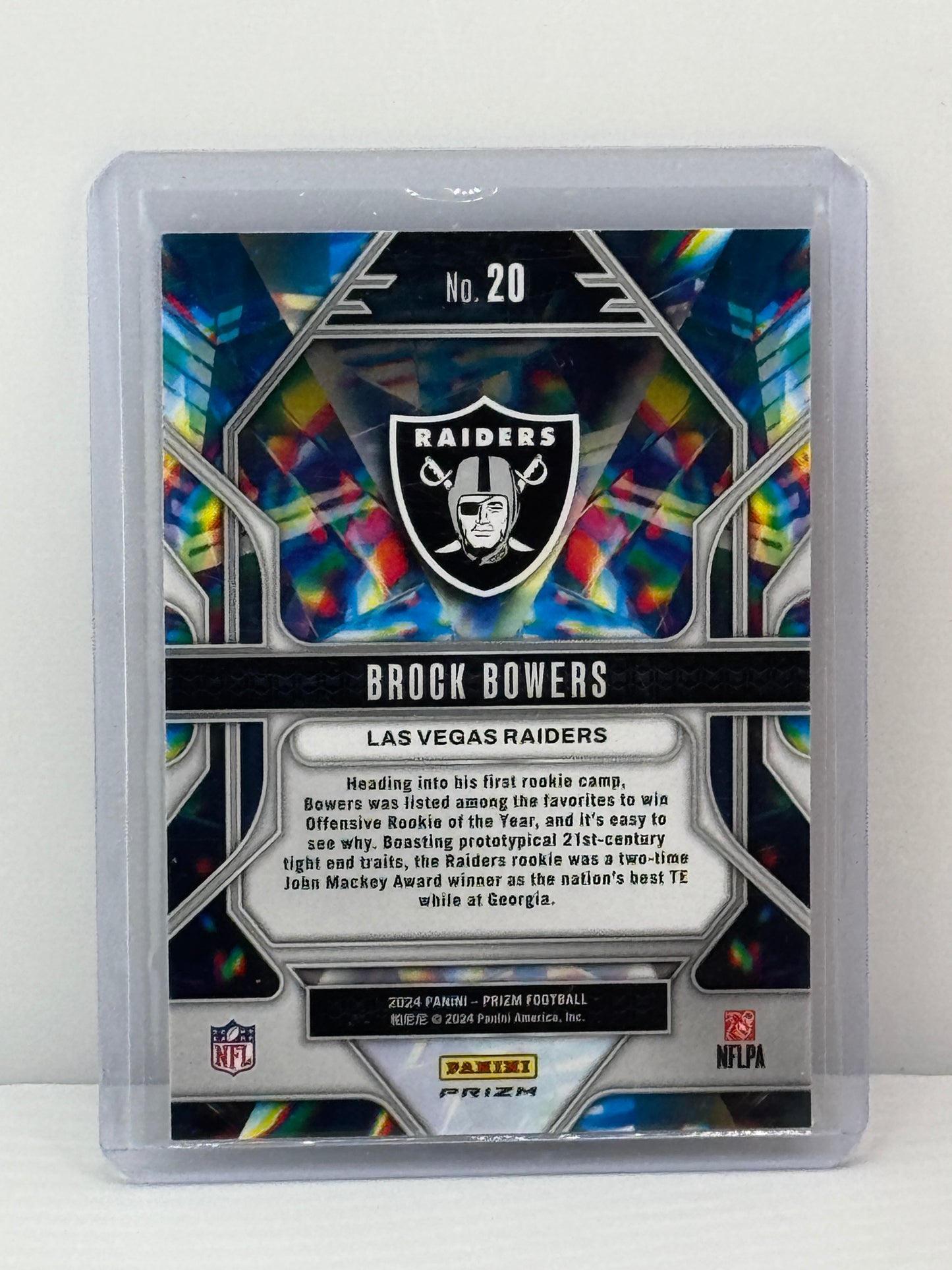 Prizm n.° 20 2024 Brock Bowers RC Prizmatic