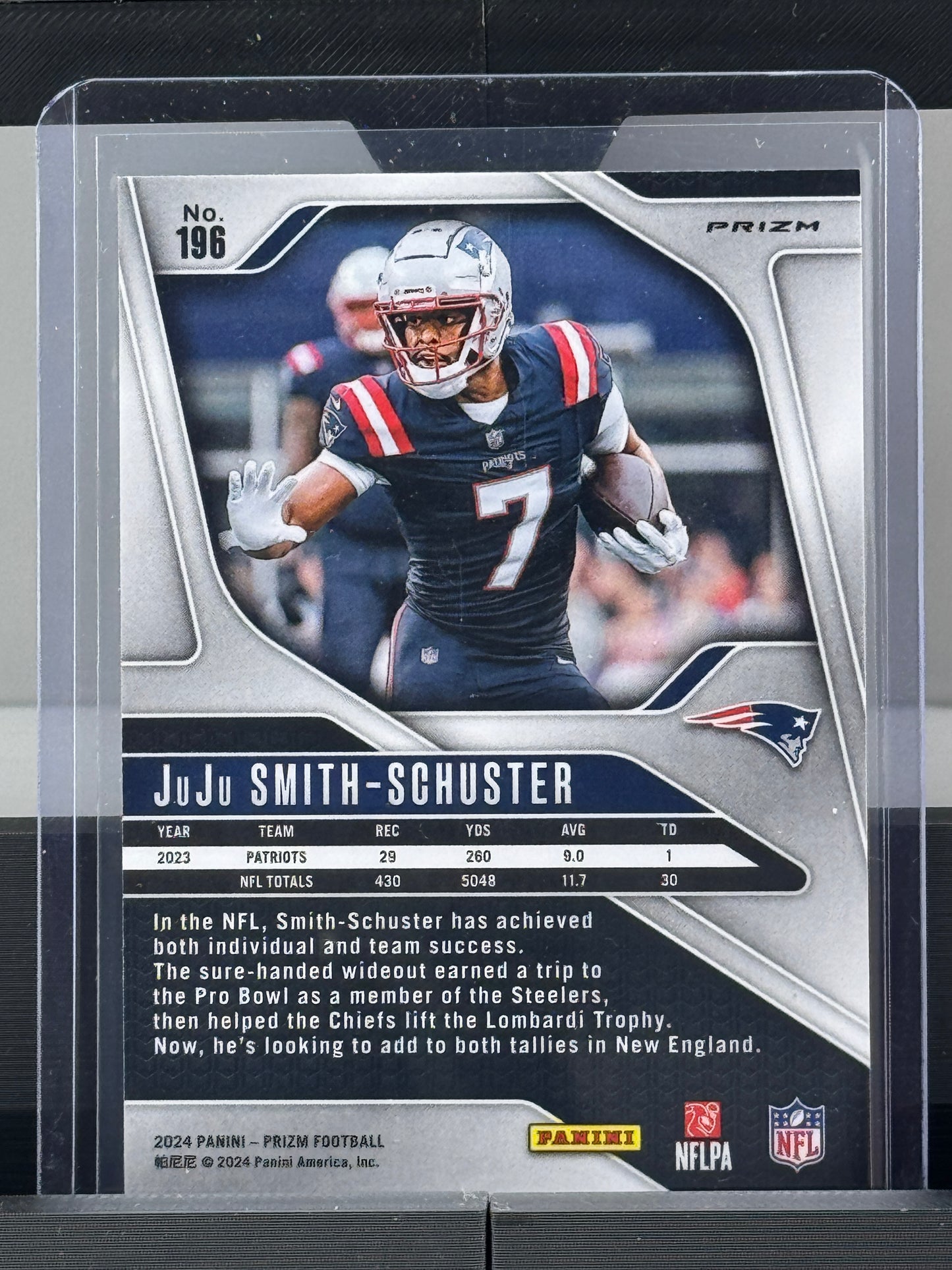 2024 Prizm #196 JuJu Smith-Shuster White Checkerboard Prizm New England Patriots