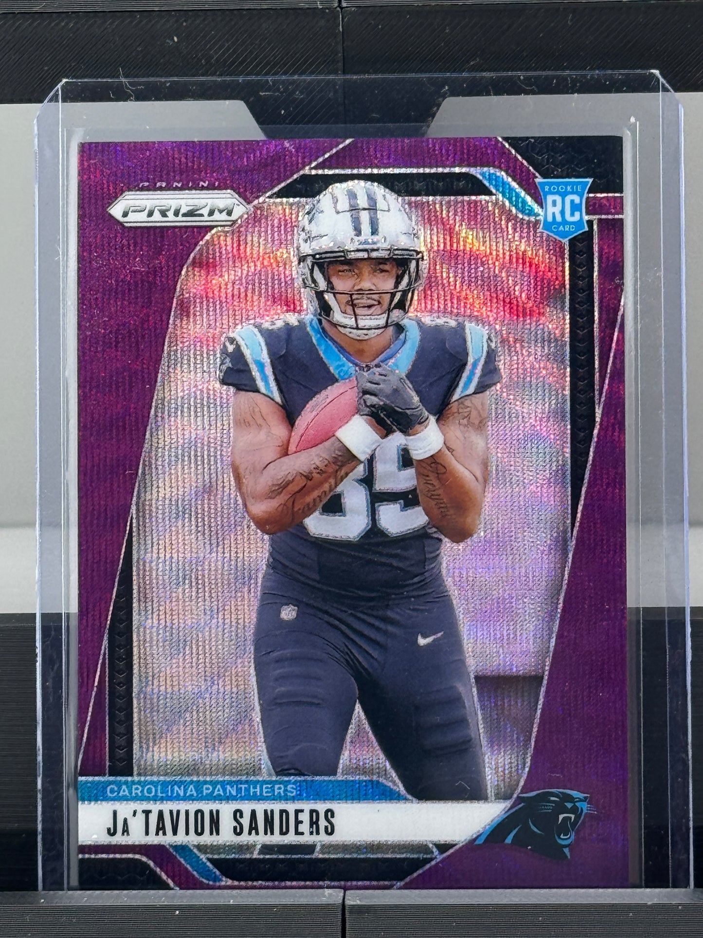 2024 Prizm #343 JaTavion Sanders Purple Wave 85/99 Carolina Panthers