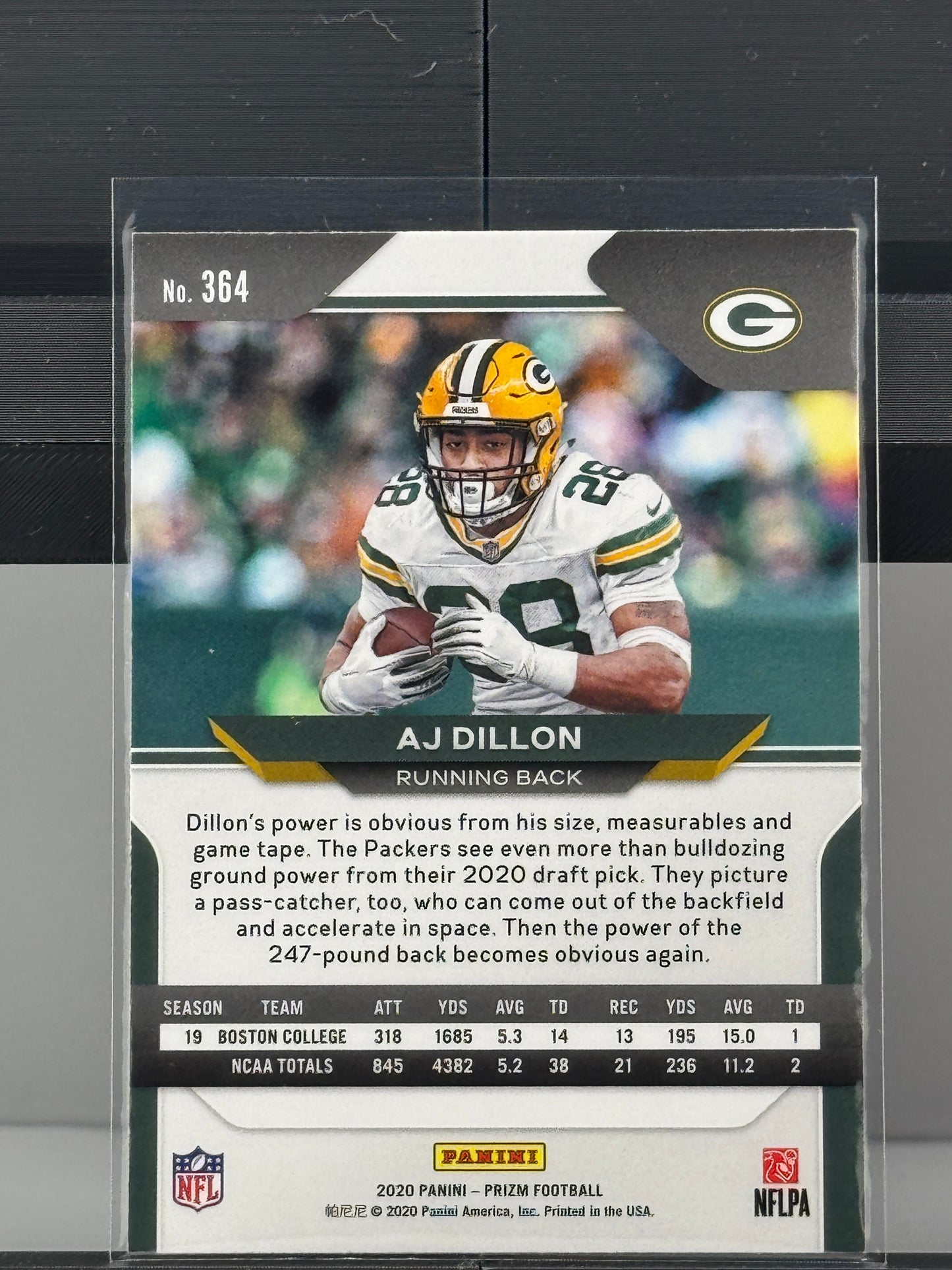 2020 Prizm #364 AJ Dillon RC Green Bay Packers