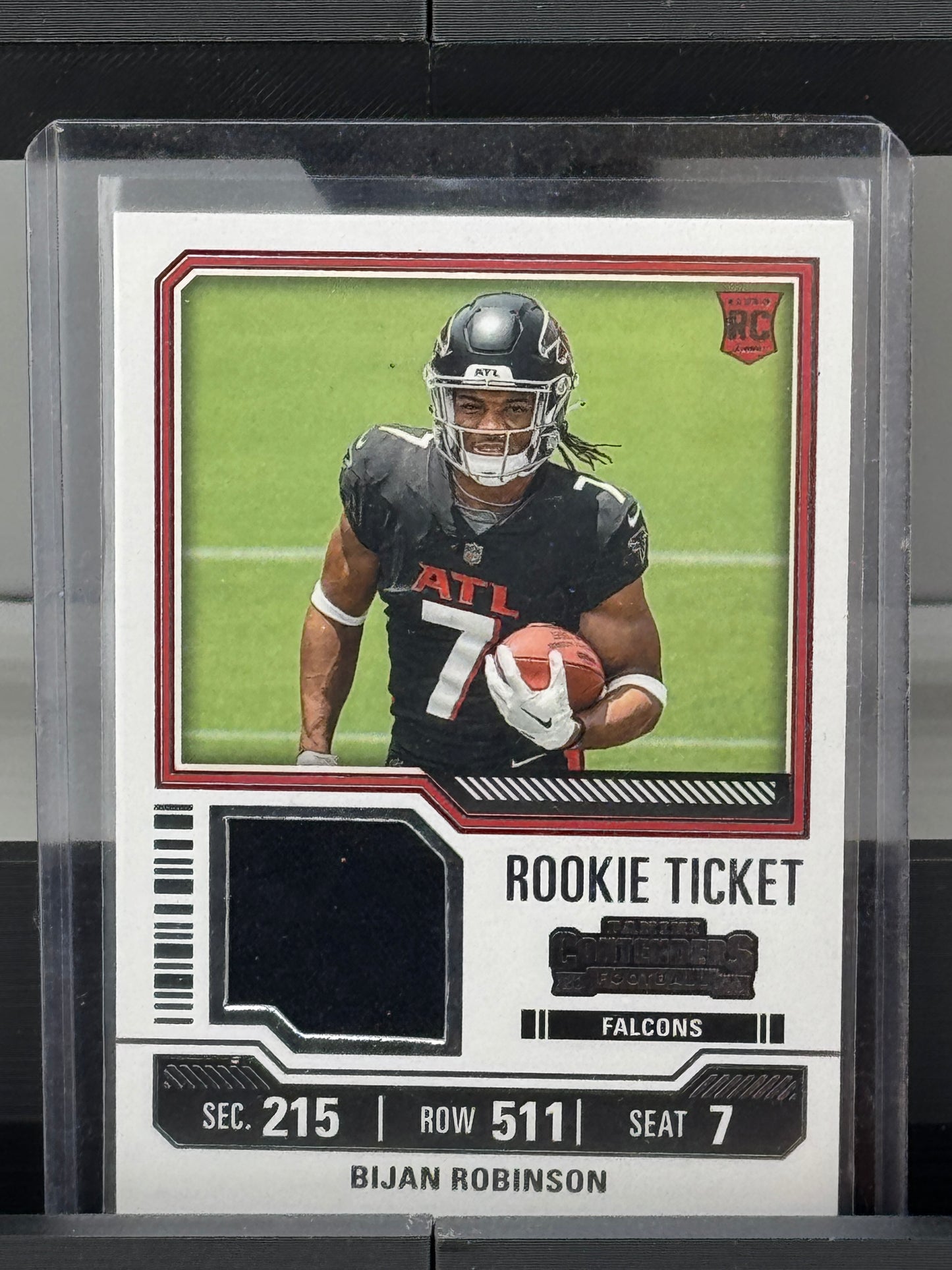 2023 Panini Contenders #TS4 Bijan Robinson Rookie Ticket Patch RC Atlanta Falcons