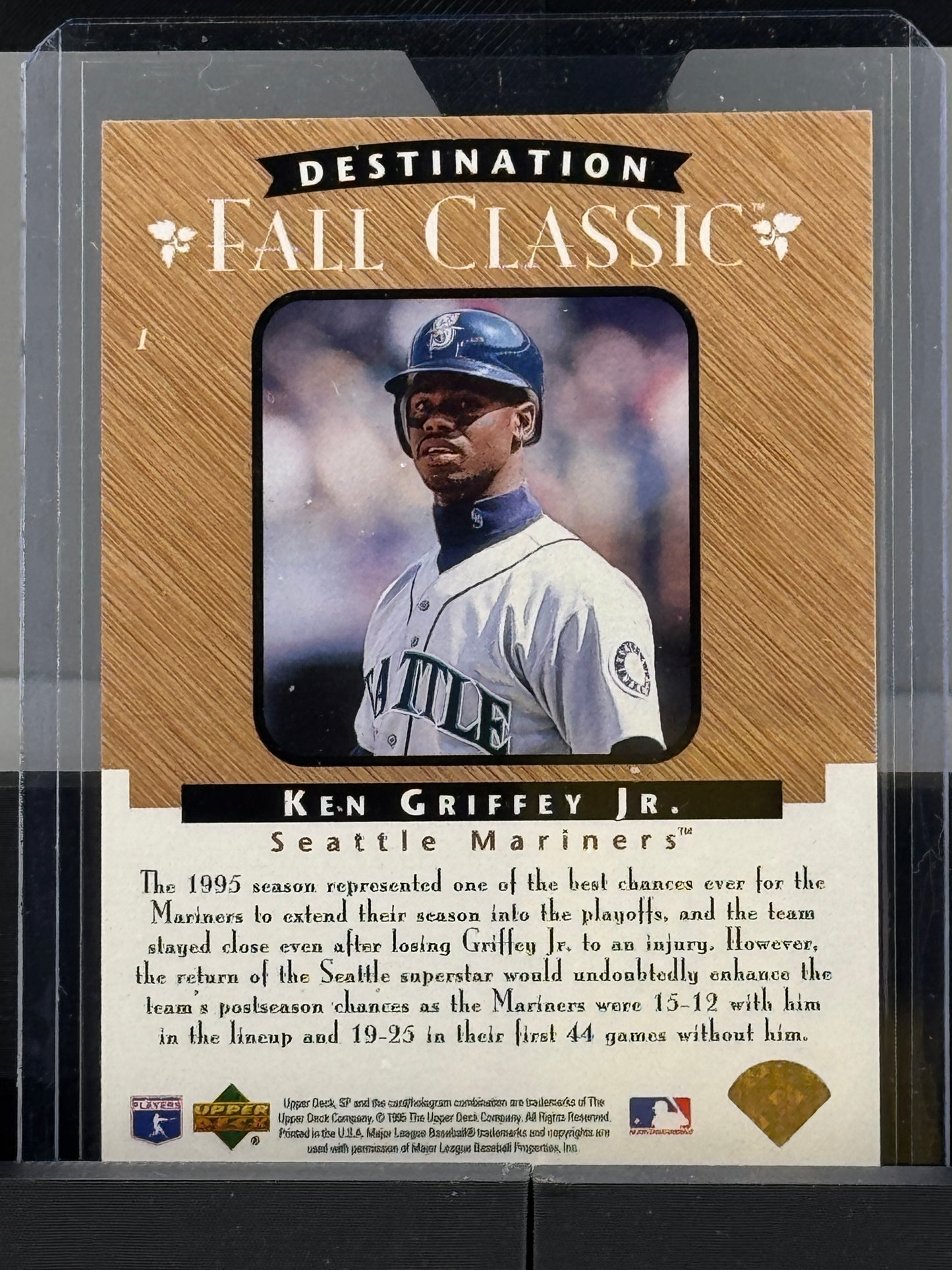 1995 Upper Deck SP Championship Series #1 Ken Griffey Jr. Destination Fall Classic Seattle Mariners