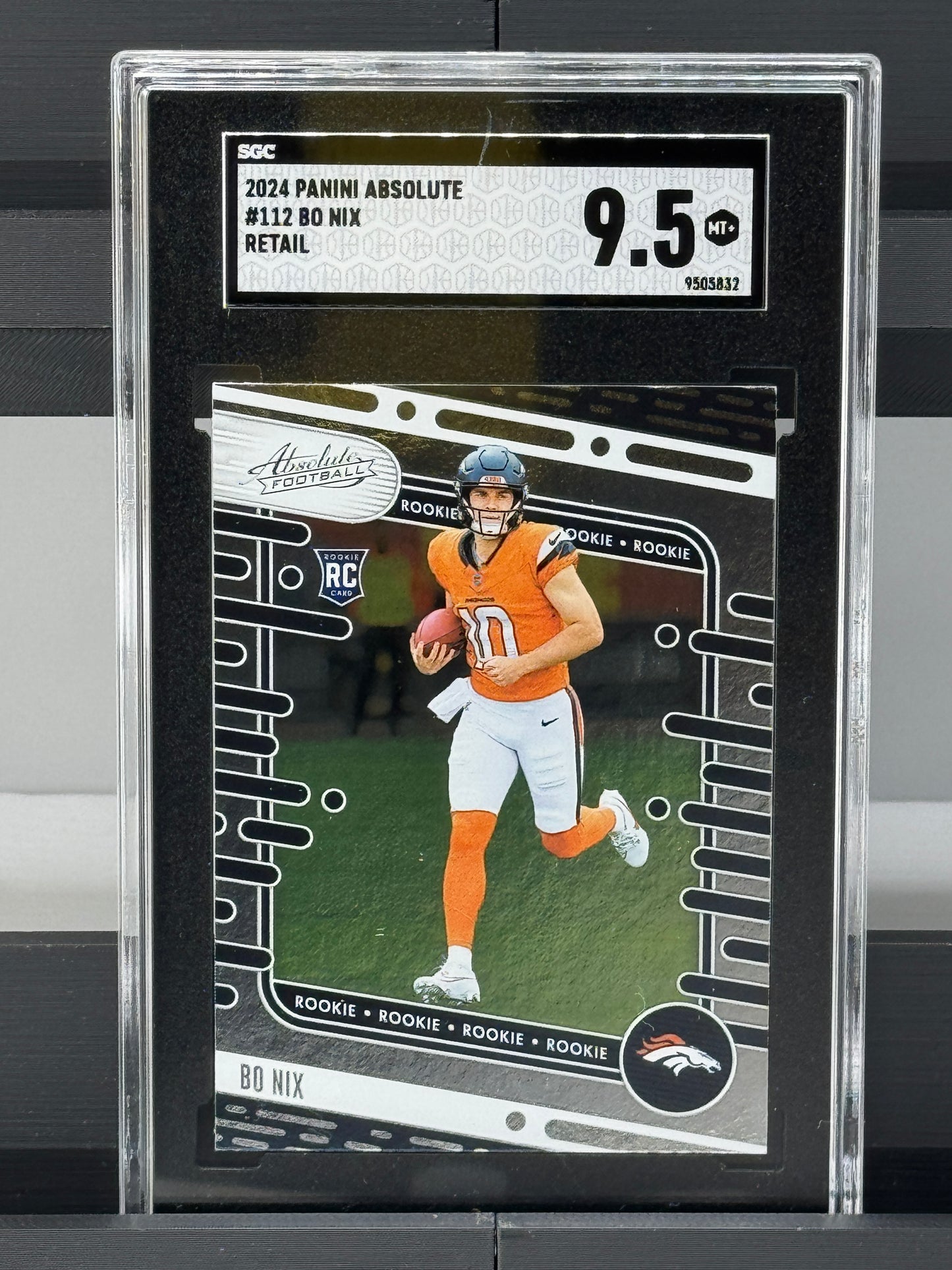 2024 Panini Absolute #112 Bo Nix Retail RC SGC 9.5 Denver Broncos
