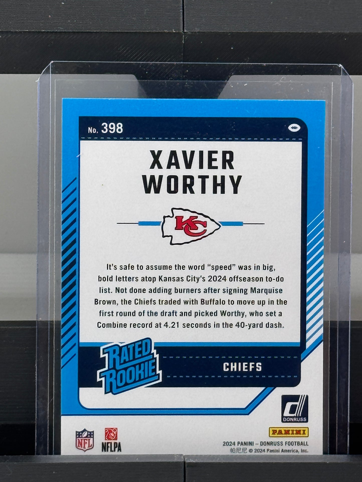 2024 Donruss #398 Xavier Worthy RC Kansas City Chiefs