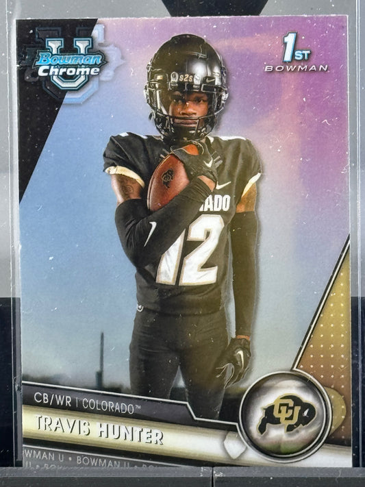 2023 Bowman U Chrome #36 Travis Hunter Refractor 1st Bowman Colorodo