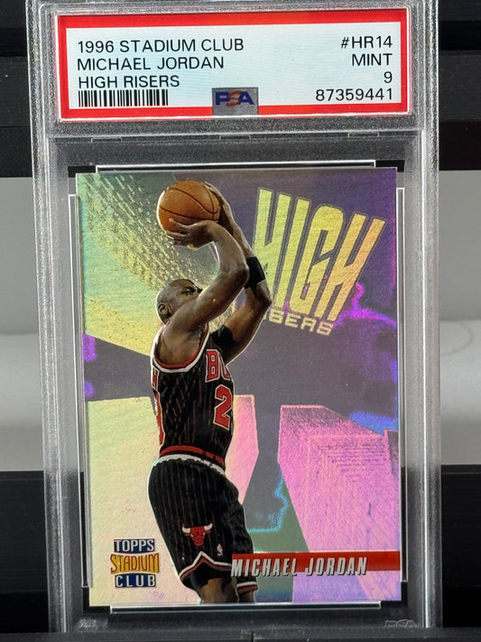 1996 Stadium Club #HR14 Michael Jordan High Risers PSA 9