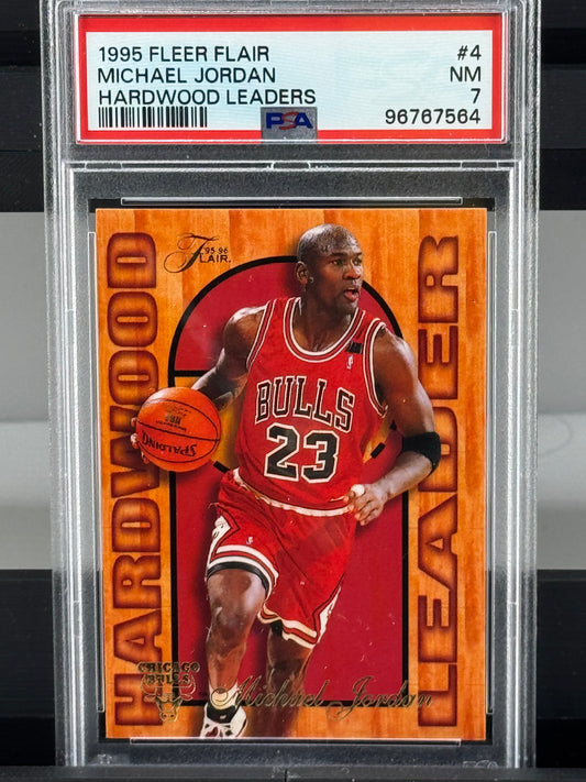 1995 Fleer Flair #4 Michael Jordan Hardwood Leaders PSA 7 Chicago Bulls