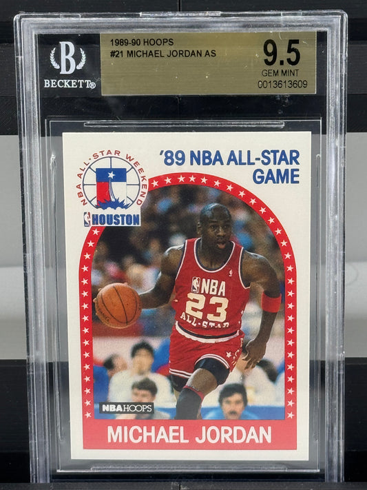 1989-90 Hoops #21 Michael Jordan All Star BGS 9.5