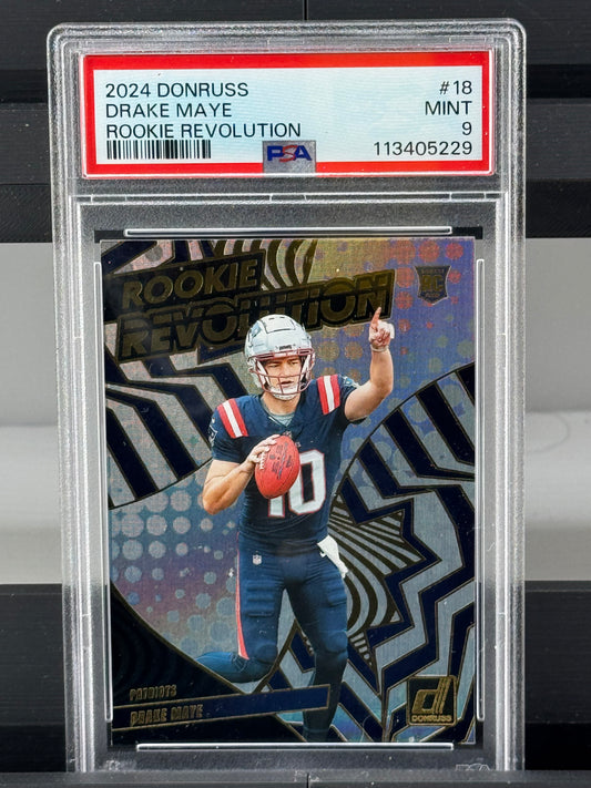 2024 Donruss #18 Drake Maye Rookie Revolution PSA 9 New England Patriots