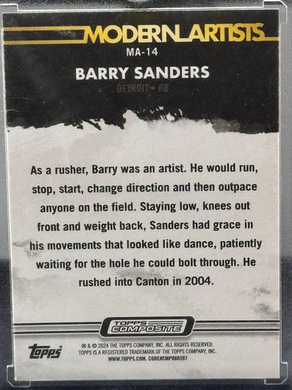 2024 Topps Gallery #MA-14 Barry Sanders Modern Artists Detroit Lions
