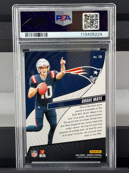 2024 Donruss #18 Drake Maye Rookie Revolution PSA 9 New England Patriots