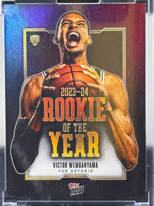 2023-24 Topps Now #VW-6 Victor Wembanyama Rookie of the Year San Antonio Spurs