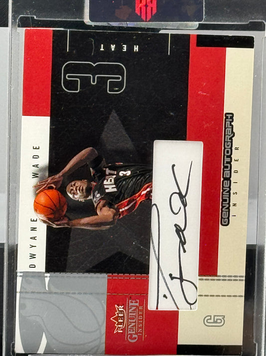 2003-04 Fleer #GAI-DW Dwyane Wade Genuine Autograph Insider Miami Heat