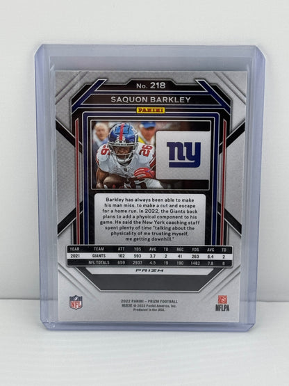 2022 Prizm Saquon Barkley Green Prizm # 218