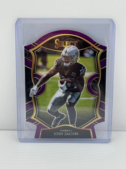 2020 Select Josh Jacobs Purple Die-Cut Prizm Concourse #33
