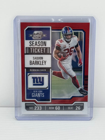 2023 Contenders Optic Saquon Barkley Red Prizm 108/175 #43