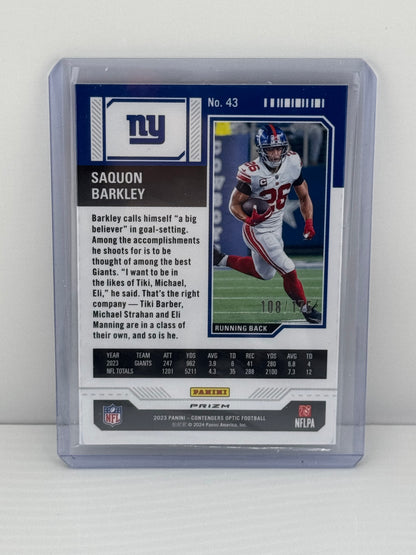 2023 Contenders Optic Saquon Barkley Red Prizm 108/175 #43