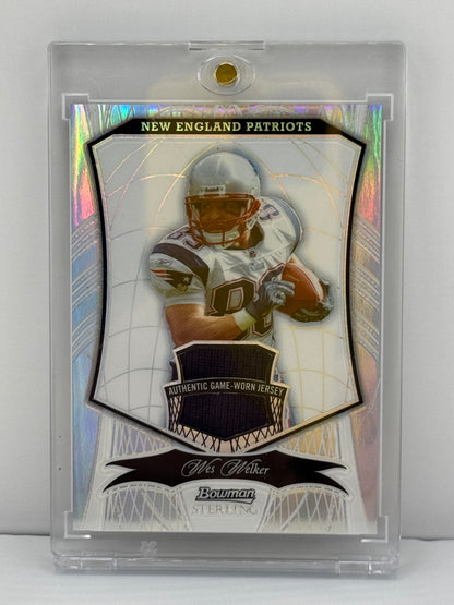 2009 Bowman Sterling #55 Wes Welker Refractor Game Worn Patch 7/25