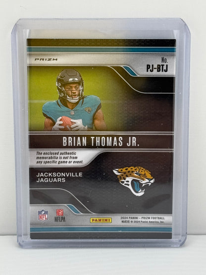 2024 Prizm #PJ-BTJ Brian Thomas Jr. Premier Jerseys Neon Green Pulsar