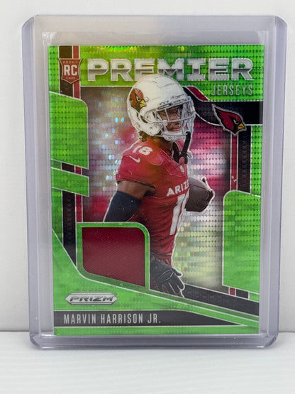 2024 Prizm #PJ-MHJ Marvin Harrison Jr. Premier Jerseys Neon Green Pulsar