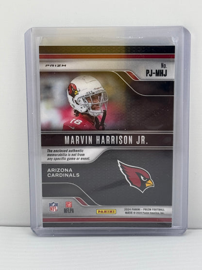 2024 Prizm #PJ-MHJ Marvin Harrison Jr. Premier Jerseys Neon Green Pulsar