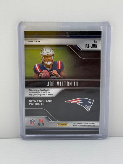 2024 Prizm #RG-JMN Joe Milton III Rookie Gear Patch Neon Green Pulsar
