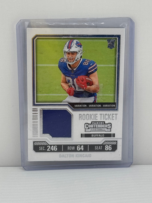 2023 Contenders #TS7V Dalton Kincaid Rookie Ticket Patch Buffalo Bills