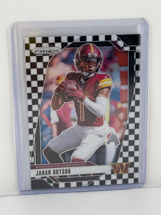 2024 Prizm #290 Jahan Dotson White Black Checkerboard Washington Commanders Philadelphia Eagles