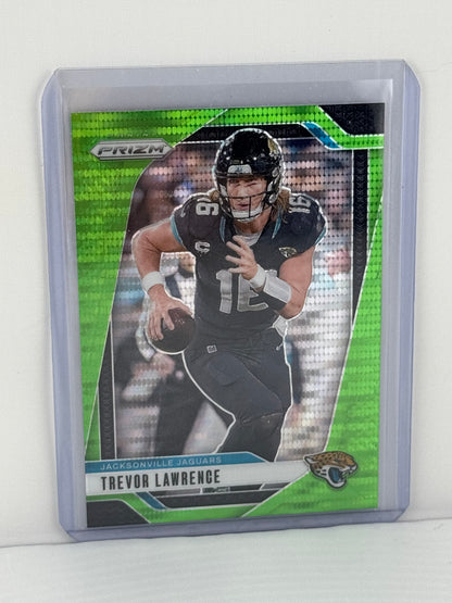 2024 Prizm #129 Trevor Lawrence Neon Green Pulsar