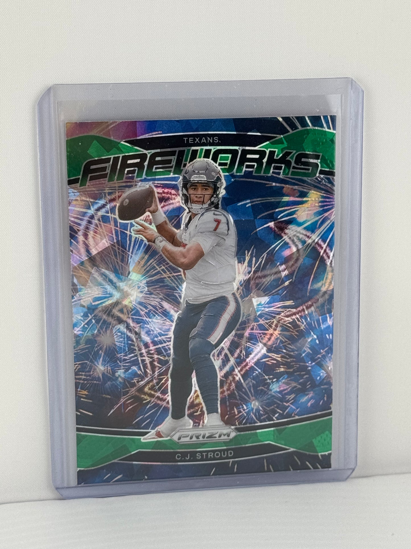 2024 Prizm #3 CJ Stroud Fireworks Green Cracked Ice