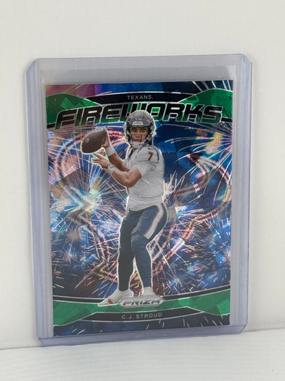 2024 Prizm #3 CJ Stroud Fireworks Green Cracked Ice